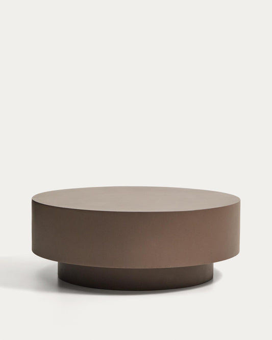 Table basse Garbet en ciment marron Ø 80 cm