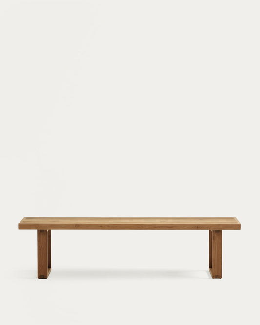 Banc 100 % d'extérieur Canadell en bois de teck recyclé 210 cm