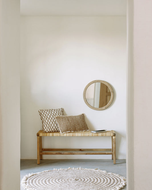 Miroir rond Alum bois de mindi Ø 50 cm
