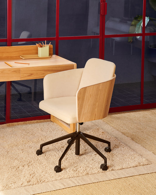 Tapis  Marely en laine beige 160 x 230 cm