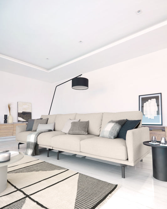 Canapé Galene 4 places beige 414 cm FSC Mix Credit