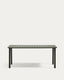 Brai outdoor table in green galvanised steel 180 x 90cm