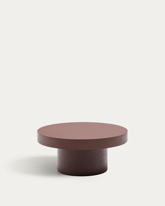Table basse Aiguablava en ciment terracotta Ø 66 cm