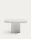Table Addaia en ciment blanc 135 x 135 cm