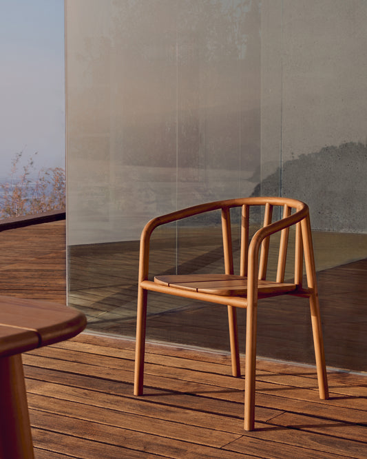 Turqueta stackable outdoor chair in FSC 100% solid teak wood