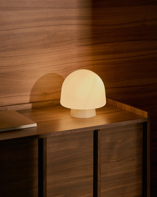 Lampe de table Reig en verre gris