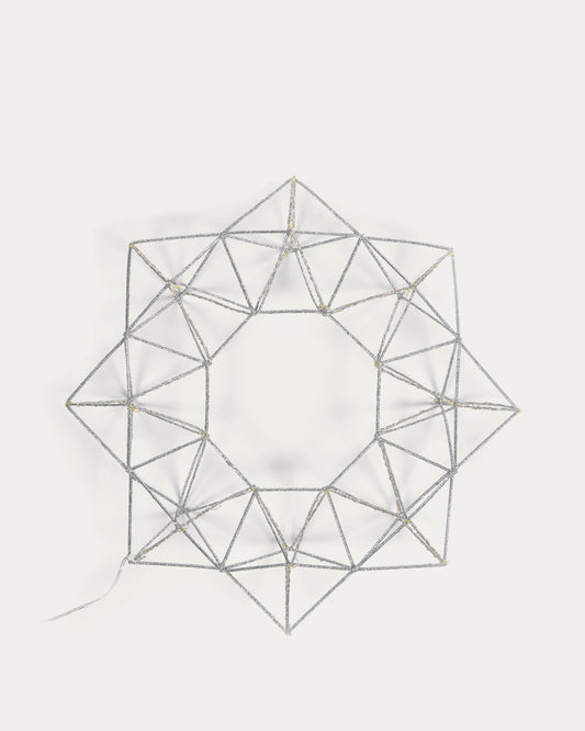 Couronne de Noël lumineuse Mishell gris 35 cm