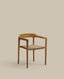 Chaise empilable Icaro en bois massif de teck finition naturelle et corde beige FSC 100 %