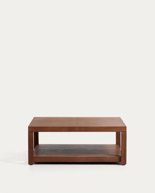Table auxiliaire Norani en bois et placage d’acacia 90 x 90 cm