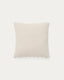 Mascarell white cotton and polyester cushion cover 50 x 50 cm