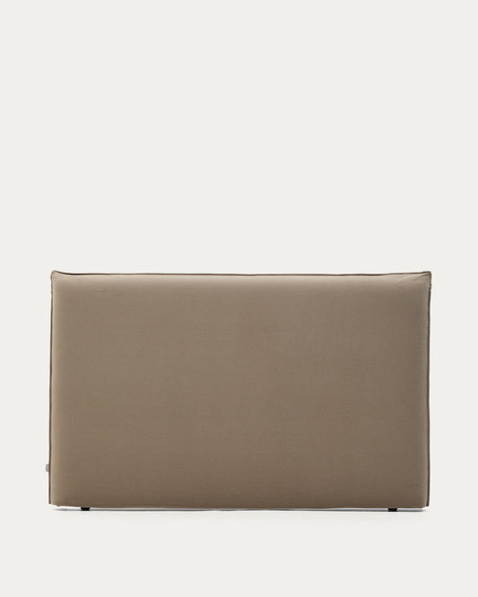 Tête de lit déhoussable Jaira en lin et coton taupe pour lit de 180 cm FSC Mix Credit