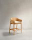 Galea stool in FSC 100% solid teak wood and synthetic rattan 75cm