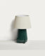 Lampe de table Odra en céramique verte avec finition brillante