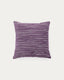 Housse de coussin Niera en coton jacquard à rayures violettes 45 x 45 cm