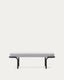 Compo bench in grey and black metal structure, 130 cm