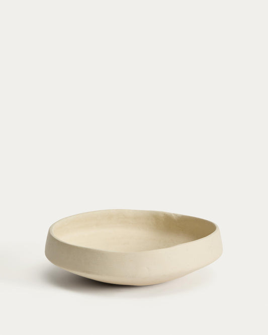 Centre de table Mireni en papier mâché beige Ø 29 cm