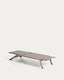 Stackable Capraia sun lounger in taupe aluminium with brown texteline