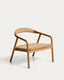 Fauteuil Derile en bois de chêne avec finition ton naturel et corde en papier beige FSC Mix Credit