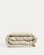 Housse de couette Simmel en mélange de lin écru pour lit de 160 cm