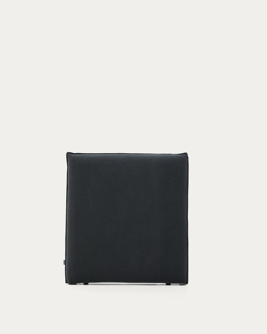 Tête de lit déhoussable Jaira en lin et coton gris anthracite pour lit de 90 cm FSC Mix Credit