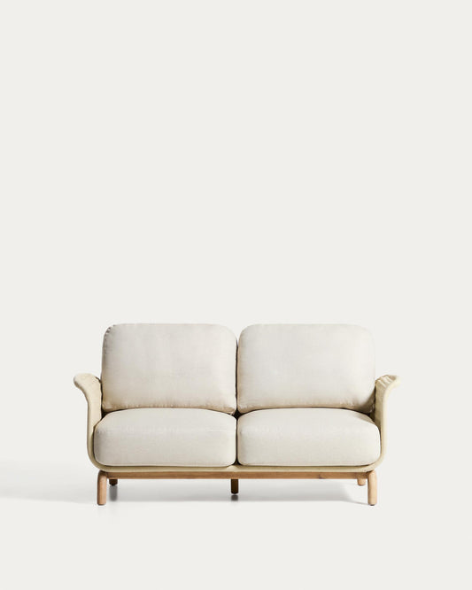 Canapé 2 places Alipa en bois d’acacia et corde écrue 165 cm FSC 100%