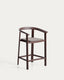 Tabouret Erice en aluminium et corde marron 65 cm