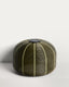 Garoina outdoor solar LED table lamp in green synthetic rattan Ø50cm