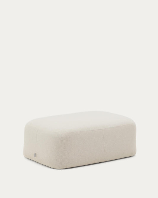 Martina ecru chenille footrest 123 x 85cm