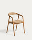 Chaise Derile en bois de chêne avec finition ton naturel et corde en papier beige FSC Mix Credit