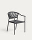 Chaise empilable d’extérieur Livadia en aluminium graphite