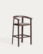 Tabouret Erice en aluminium et corde marron 75 cm