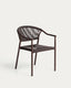Chaise empilable d’extérieur Livadia en aluminium marron