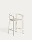 Tabouret Erice en aluminium et corde écrue 65 cm
