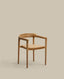 Chaise empilable Icaro en bois massif de teck finition naturelle FSC 100 %