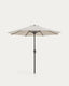 Parasol Milna beige avec mât central et armature en acier graphite Ø 300 cm