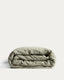 Housse de couette Sirale 100 % satin de coton fini lavé vert pour lit de 150/160 cm