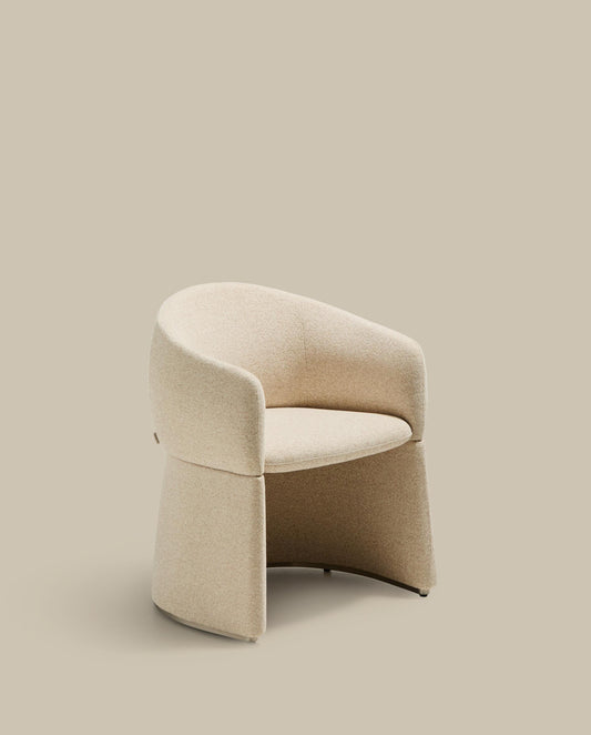 Chaise Bosca en chenille beige