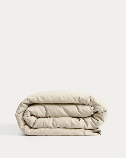 Simmel ecru linen blend duvet cover for 180 cm bed