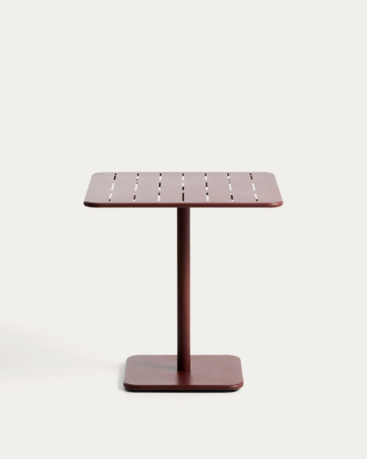Table d’extérieur Brai en acier galvanisé grenat 70 x 70 cm
