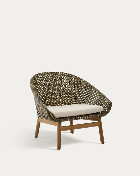 Fauteuil Olbia en rotin synthétique et bois de teck FSC 100 %