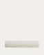 Drap Sirale 100 % satin de coton fini lavé blanc pour lit de 90 cm