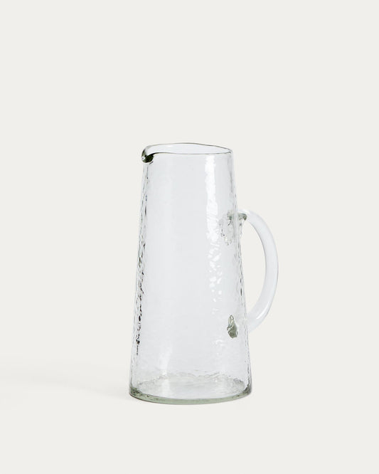 Carafe Obila en verre recyclé transparent