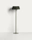 Aldet outdoor solar floor lamp in green flat rope cord with metal base Ø46cm