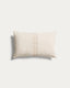 Housse de coussin Luadia en coton avec détail plissé écru 30 x 50 cm