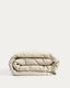 Housse de couette Simmel en mélange de lin écru pour lit de 90 cm