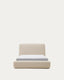 Martina bed with ecru bouclé removable cover for 90 x 200 cm mattress FSC Mix Credit