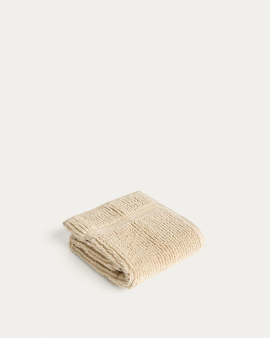 Essuie-mains Olvira 100 % coton jacquard beige 30 x 50 cm