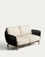Canapé 2 places Alipa en bois d’acacia et corde gris foncé 165 cm FSC 100%