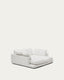 Gala 3-seater sofa with double chaise longue in white chenille FSC Mix Credit 210cm