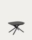 Yodalia extendable table in tempered glass with steel legs in a black finish 130(190)x100 cm